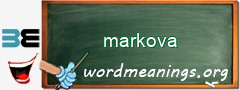 WordMeaning blackboard for markova